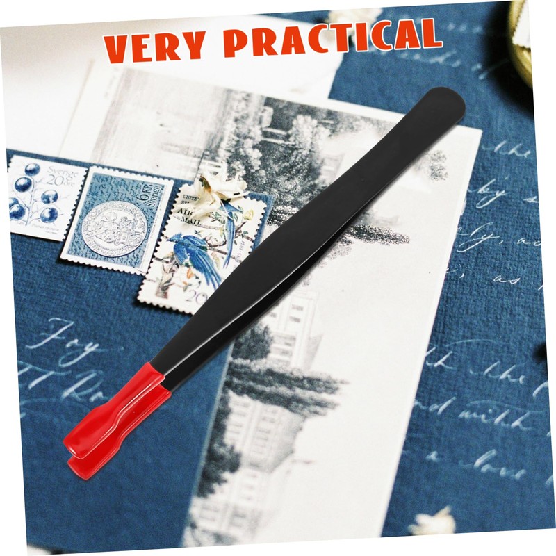 jojofuny Stamp Tweezer for Collectors Tool Grip for Stamps Jewelry