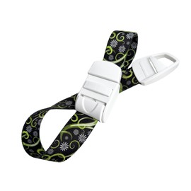 ROLSELEY Medical Nurse Tourniquet with BLACK GREEN FLORAL Pattern with ABS Plastic Buckle Latex Free Elastic Band Perfect for Doctors, Nurses, Students and Paramedics