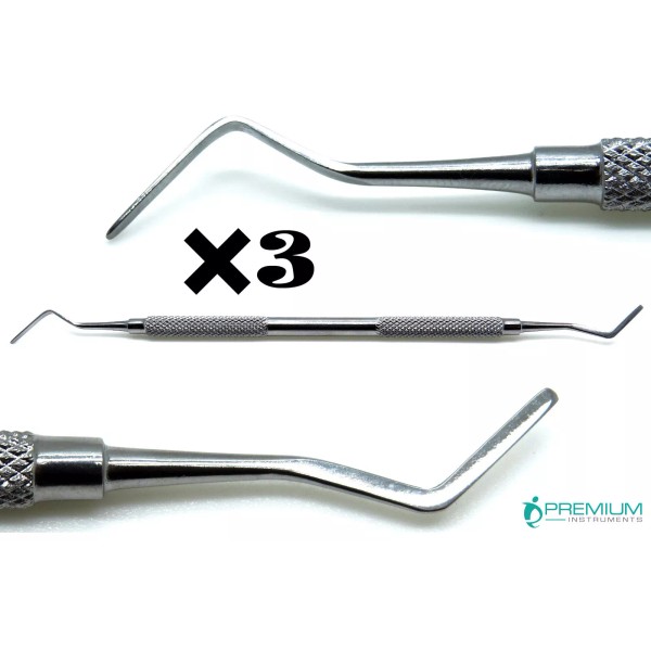 PREMIUM INSTRUMENTS 3× New Dental Heidemann Spatula No3 Double End