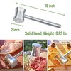 Meykers Meat Tenderizer Mallet | 304 Stainless Steel | Dishwasher