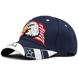 Patriotic-USA-Eagle-Baseball-Caps-Woman-Man-Sun-Hat for 4th-July Darkblue