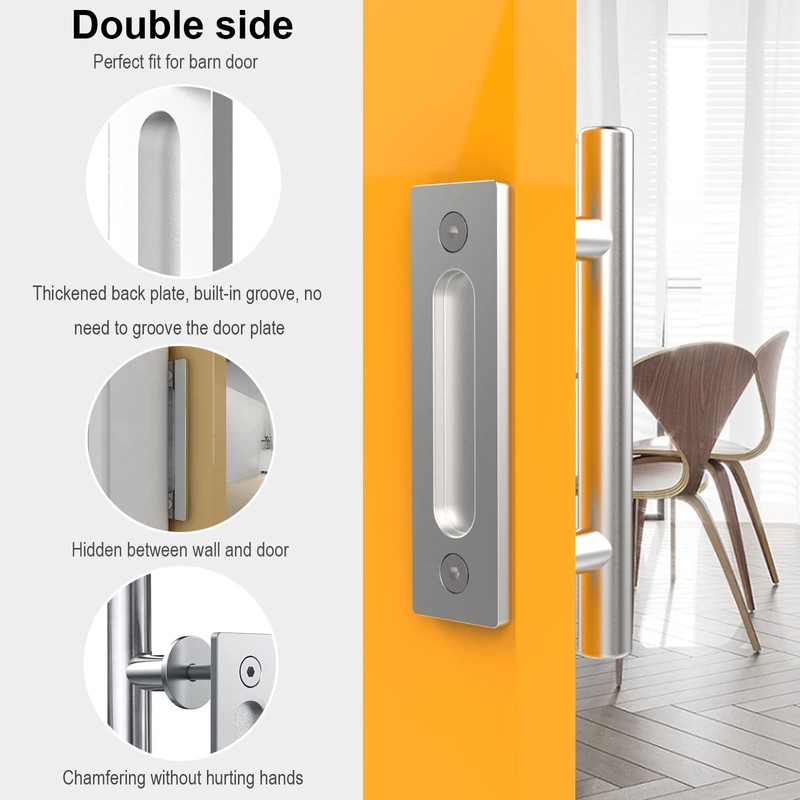 QINAIXQM 12''/30CM Sliding Barn Door Handle Double Sided Pull and