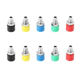 ECSiNG Pack of 10 2.6 mm Banana Socket Terminals Banana Plug Installation Socket Miniature Sockets H0 Couplings Banana Socket Dwarf Installation Jacks for 5/6 mm Diameter Installation Model
