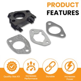 AlveyTech Carburetor Gasket Kit with Spacer fits 13 HP GX390 and GX340 Engines, Durable Replacement Carburetors for, Go-Kart, Mini Dirt Bikes, Scooters, Power Washer, and Lawn and Garden Utility Parts
