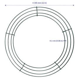 SOUJAP 40 PCS Metal Wreath Frame Ring, 12 Inch Round Wire Floral Wreath Form for Party, DIY Crafts, Holiday Decoration, Green