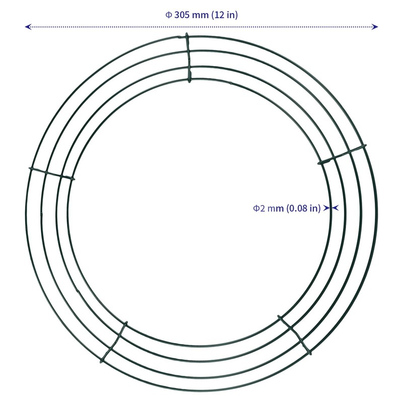 SOUJAP 40 PCS Metal Wreath Frame Ring, 12 Inch Round