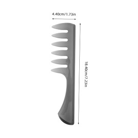 WOONEKY Wide Tooth Shark Comb Professional Hairdressing Tool for All Hair Types Vintage Design Scalp Massage Features for Salon Home Use Black