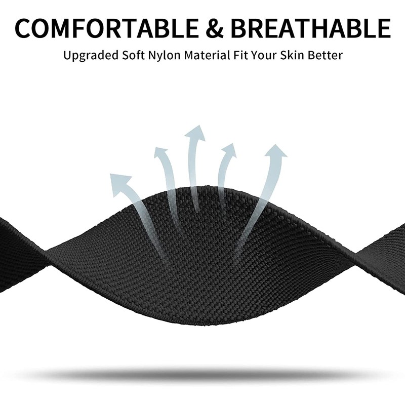 Lamshaw Compatible with EmeTerm Explore Band, Stretch Elastics Nylon Adjustable