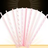 qiqee 150pcs Pink Paper Straws for Drinking Disposable Straws Disposable