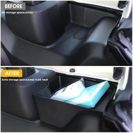 BESTAOO RBR Wheel Well Storage Bin Rear Trunk Organizer for 2024 Jeep Wrangler JL JLU 4XE 2/4 Door, Interior Accessories, Left & Right Side, Black, 2 Pack