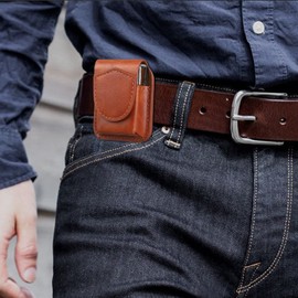 DOITOOL 1 Piece Leather Case Portable Leather Case Leather Protective Case Handmade Pouch Holder