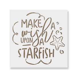 Make A Wish Starfish Stencil -%KEYWORD, Design Unique Sea Life Decor and Gifts, Nautical Stencils for Painting On Wood