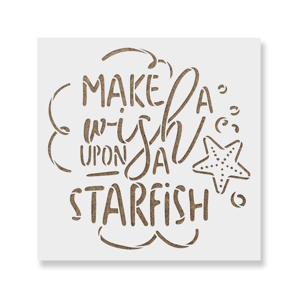 Make A Wish Starfish Stencil -%KEYWORD, Design Unique Sea Life