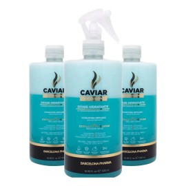 Trío Bifase Caviar Professional Ecológico (3 piezas de acondicionador Instantáneo) con Extracto de Caviar Biomimético