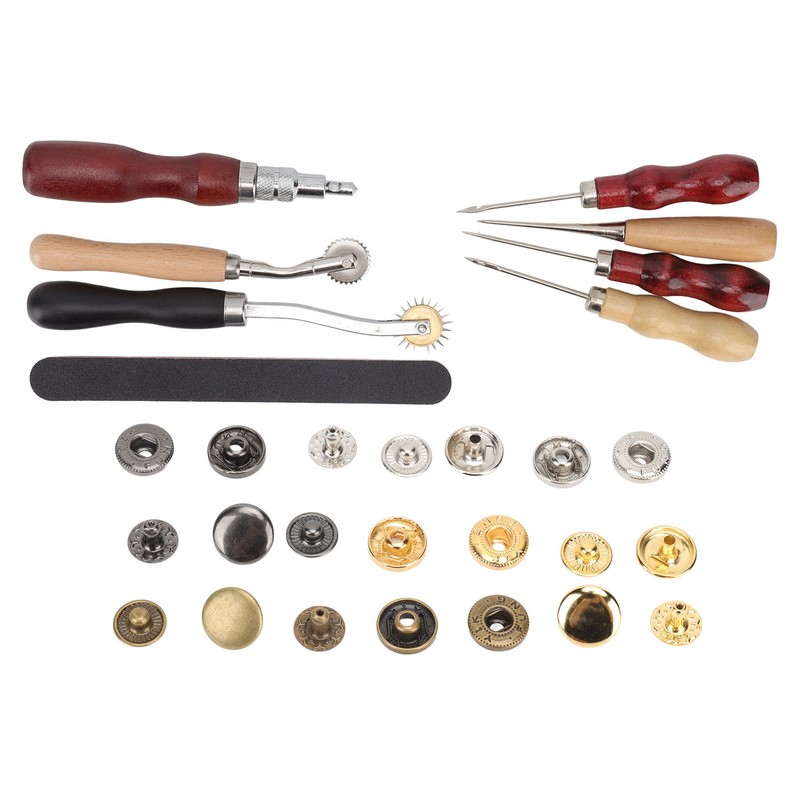 Leather Working Kit DIY Making High Carbon Steel Wooden Handles