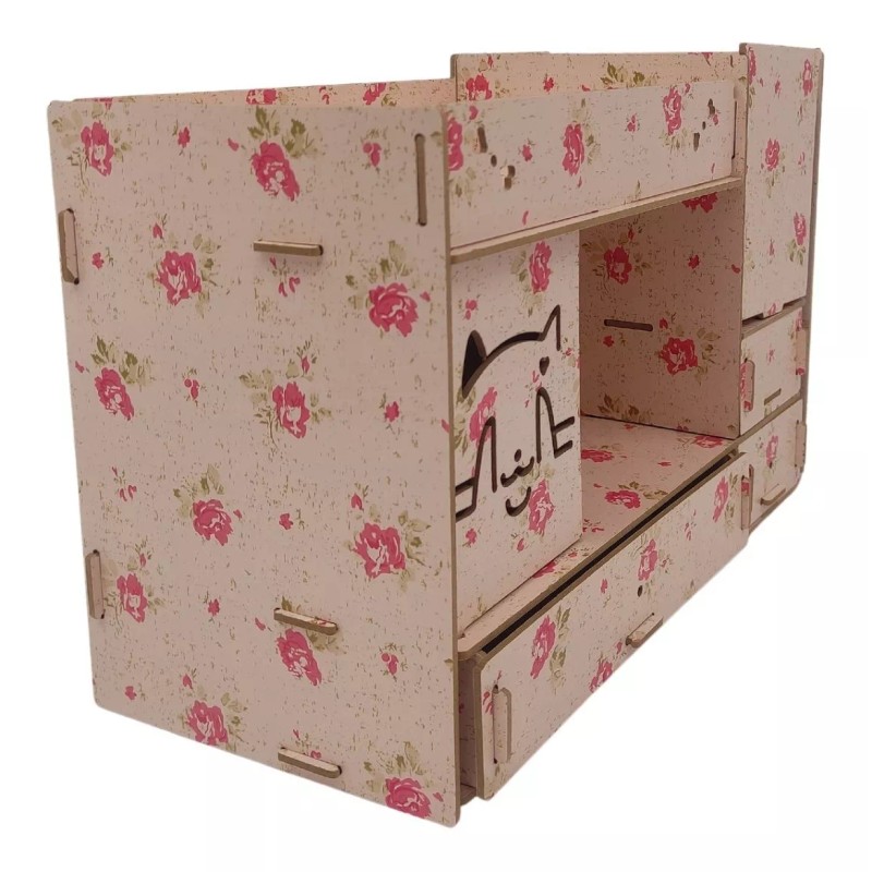 Gomar Organizador De Maquillaje Cosméticos Diseño Floreado