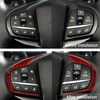 nuoozy Carbon Fiber Steering Wheel Button Frame Cover Trim Compatible
