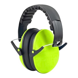 FATASH Kids Noise Cancelling Ear Muffs | Adjustable Noise Reduction up to 26dB Hearing Protection Headband | Soft Soundproof Autism Headphones | Safety Earmuffs for Travel, Festivals (Ages 2-14) Green