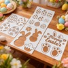 8 Pcs Easter Bunny Stencils for Window Glass,13.8x10.6 Inch Large