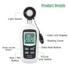Digital Light Meter,V·Resourcing Handheld Illuminance Meter with Ambient Temperature Measurer,Range