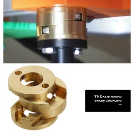 ECSiNG 16mm Round Brass Coupler Circular Brass Coupler 3D Printer Coupler Parts T8 Z Axis Coupler Compatible with VzBoT Vcroe3 BLV 3D Printers