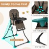 Babyjoy Foldable High Chair Easy Clean Compact Highchair with Removable