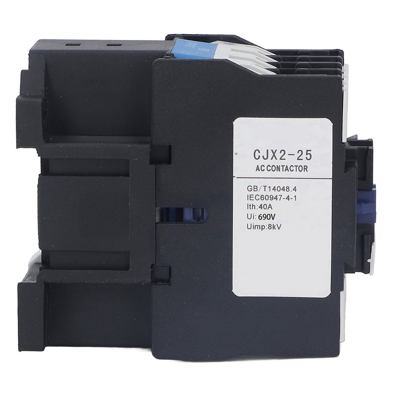 25A Power Contactor Normally Open Electric AC Contactor Silver Alloy