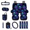 Baxinh Skull Floral Print Car Seat Cover Split Covers with