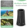 6-Pack Heavy Duty Walking Stick Tips - Reinforced Rubber Ferrules