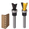 Wolfride 2Pcs Dovetail Router Bits 1/4 Inch Shank Dovetail Joint