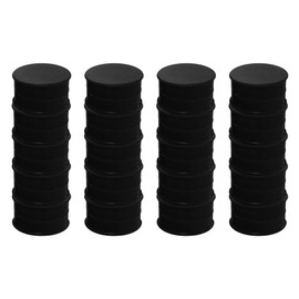 Pack of 12 Black Round Flat Magnets - 24mm Whiteboard Office Fridge - by Janrax