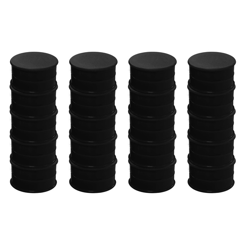 Pack of 12 Black Round Flat Magnets - 24mm Whiteboard