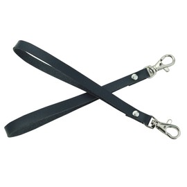 5Afashion 2 pcs Genuine Leather Wrist Strap for Wallet Clutch Wristlet Purse Keys Keychain Pouch (navy)