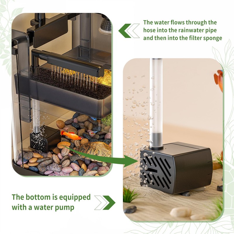 (Tank + Light +Pump + Filter + Filter Balls) Turtle