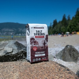 Salt Spring Coffee - French Roast Whole Bean Coffee, Organic Fair Trade Coffee, Proudly Canadian (Dark Roast, 400g)