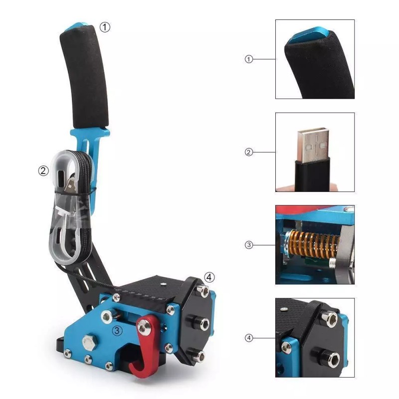 RASTP PC USB Handbrake,PC Windows Gaming Peripherals for Racing Games