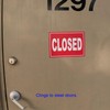 Closed Flexible Magnetic Sign 7.5 x 10.75 in. White on