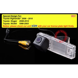 Vehicle Backup Camera Waterproof Car Rear View Camera Replacement for Toyota Highlander 2006-2010/Toyota Kluger 2008-2012/Toyota RX300 1998-2003