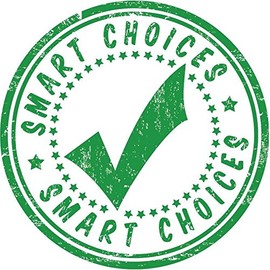 Smart Choices Accepted Sign Green Grunge Stamp Sticker Decal Design 5" X 5"