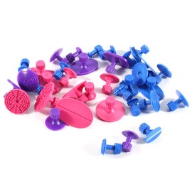 Qiilu Paintless Glue Puller Tabs, 36 Pieces Car Body Paintless Dent Repair Tools Kits for Removing Glue Puller Tabs for Car Body Motorcycle Fridge Washing Machine