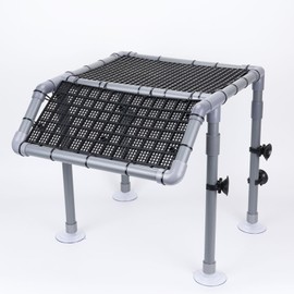 MLONDHSU Extra Large Standing Turtle Basking Platform, 13" Width Resting Area, DIY Basking Platform for Aquatic Pets, Turtle Tank Accessories, PVC Pipes and EggCrate