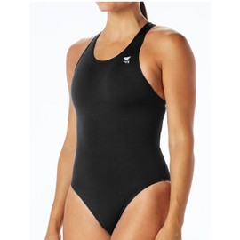 TYR Sport Women's Solid Maxback Swim Suit (Black, 40)