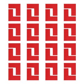 PATIKIL 5S Location Marking Corner, 32 Pcs 3 x 3 x 1.2 Inch PVC L-Shape Floor Marking Tape Workplace Floor Organization Markers for Office Warehouse Desk Table Top, Red