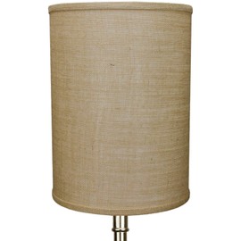 FenchelShades.com 11" Top Diameter x 11" Bottom Diameter 15" Height Cylinder Drum Lampshade USA Made (Burlap Natural)