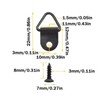 Yohong 100 Pieces Small Triangle Ring Picture Hanging Kit, Suitable