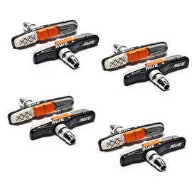 AWE® 4 x V Brake Pads set 72mm plus FREE SPARE PADS WORTH £39.96 Alloy Cassette Grey/Orange/White Pads