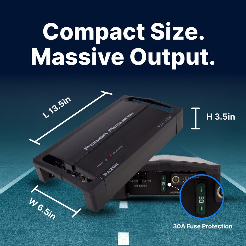 Power Acoustik RZ4-1200D 4 Channel Class D Car Audio Amplifier