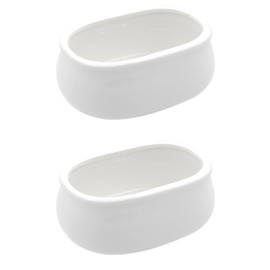 Mosuji Set of 2 Ceramic Sugar Packet Holders – Classic White Tea Bag Organizer Caddy for Sweeteners & Coffee Bar – Stylish Storage Dish for Home & Restaurant