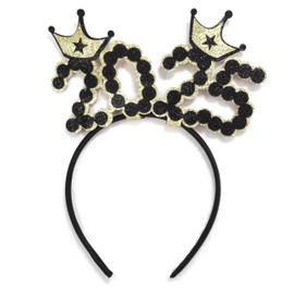 2025 Happy New Years Headband, NYE Party Supplies, One Size Fits Most, 6.62 x 8.37 Inch