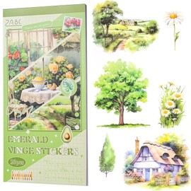 FEISHIONG Series Sticker Scrapbooking Supplies for Junk Journal,20 Sheets PET Die Cut Vintage Ephemera for Junk Journal, Scrapbooking & Deor